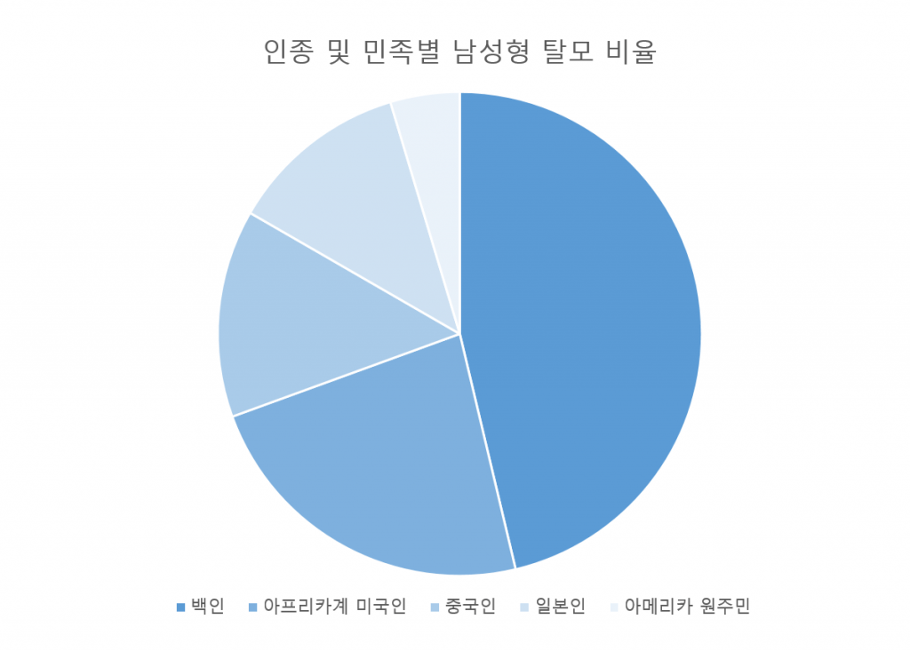 인종별 남성형 탈모_뉴헤어모발성형외과_inewhair